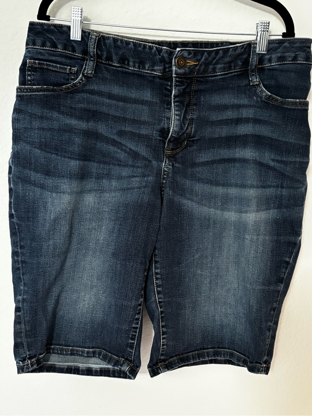 St. John’s Bay Dark Wash Denim Bermuda Shorts